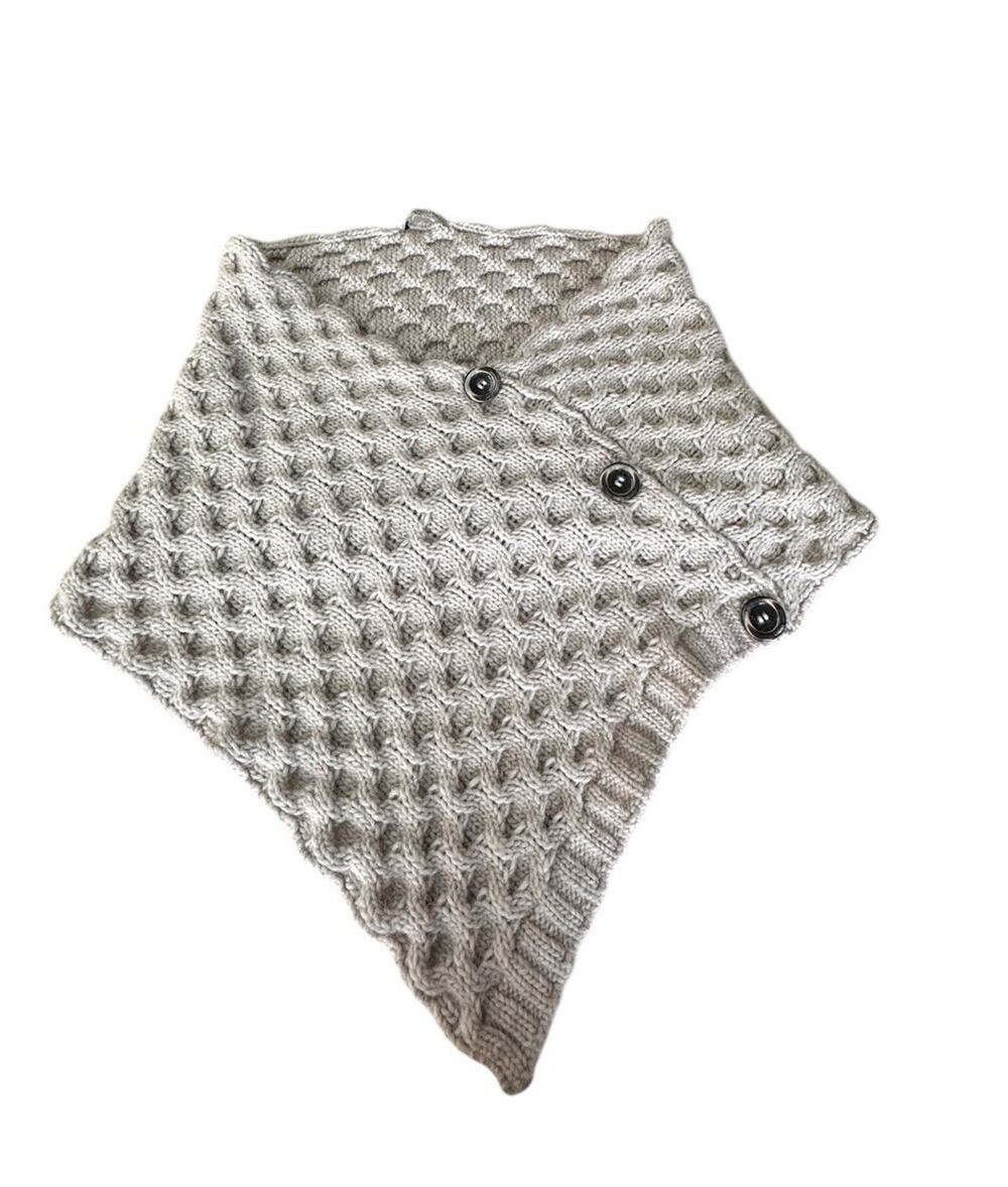 Fratellitalli Soft Knit Alpaca Wool Acrylic Ruana Wrap Poncho - Italy - One Size